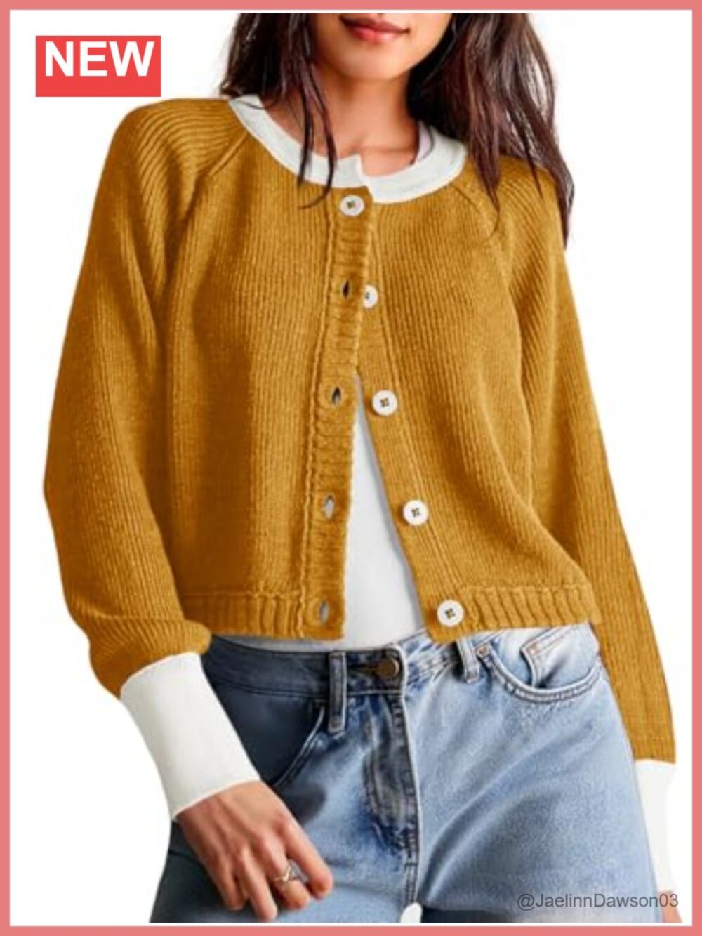 Cropped Cardigan Sweater Button Down Open Front Long Sleeve Ribbed Knit
